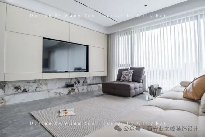 计170㎡现代简约家居惊艳亮相PG电子麻将胡了业之峰精心设(图3)