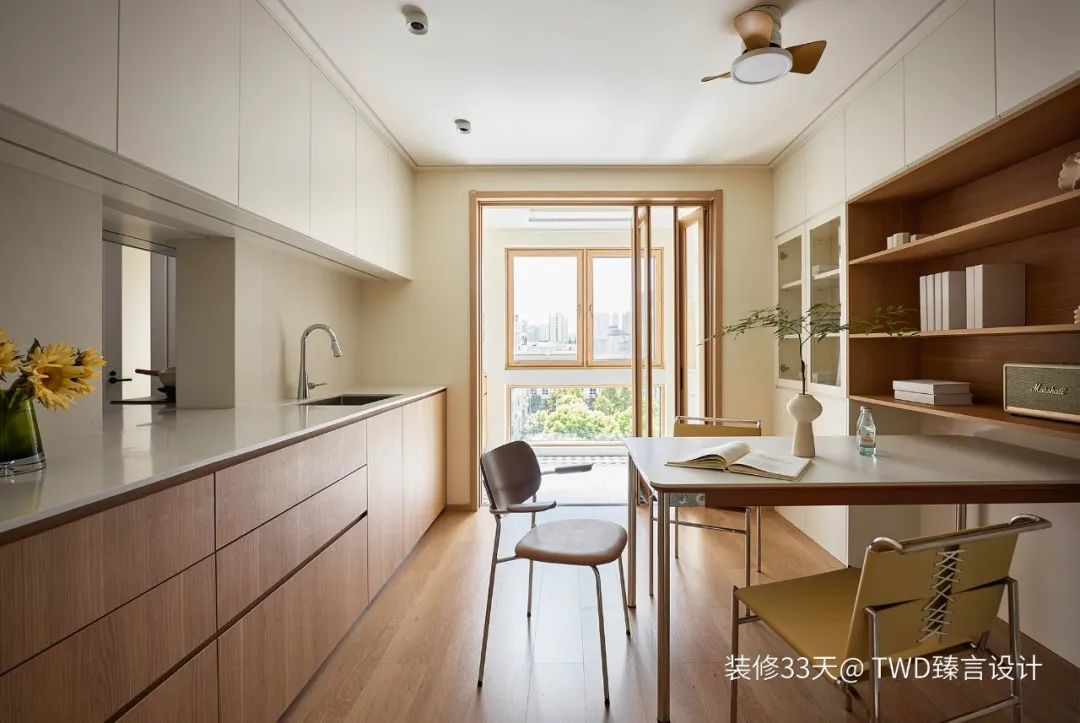 餐厨开窗洞餐桌嵌入餐边柜麻将胡了app卧室改餐厅(图12)